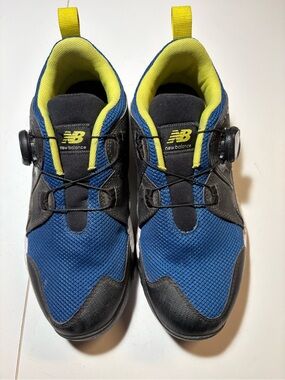 New Balance Kids Blue and Yellow Mesh Sneakers with Dial Closure